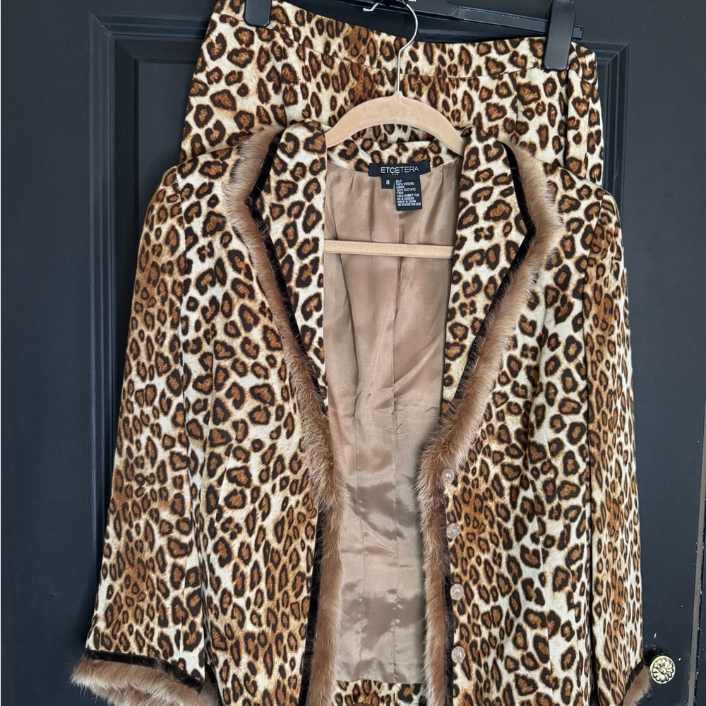 Etcetera Brown Leopard Print Blazer